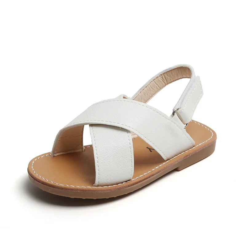 

Детские сандалии 2025Летние классические сандалии для мальчиков Простая обувь для девочек на мягкой подошве Повседневная детская обувь с открытым носком и крестом Пляжная обувь Sandalias Niño