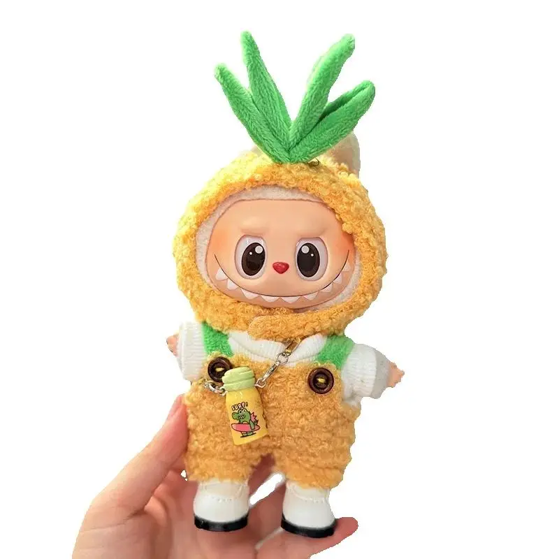 

17cm Labubu 1-3 Gen Doll Outfits | Pineapple Baby Three-Piece Set | Clothes for Labubu Pendants Accessories