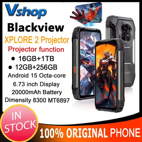 Blackview XPLORE 2 Projector Rugged Phone Night Vi...