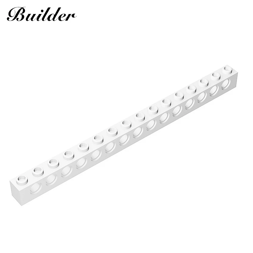 Little Builder 3703 Baustein DIY Baut Partikel MOC Technologie 1x16 Perforierter Ziegel 15 Löcher 4 Stück Spielzeug für Kinder – Detail 5