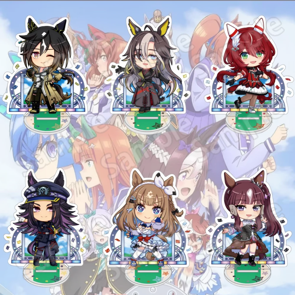 New Uma Musume Pretty Derby 10cm Acrylic Standee & Keychain, HD Double-layer Desktop Ornament, Collectible Gifts for Fans