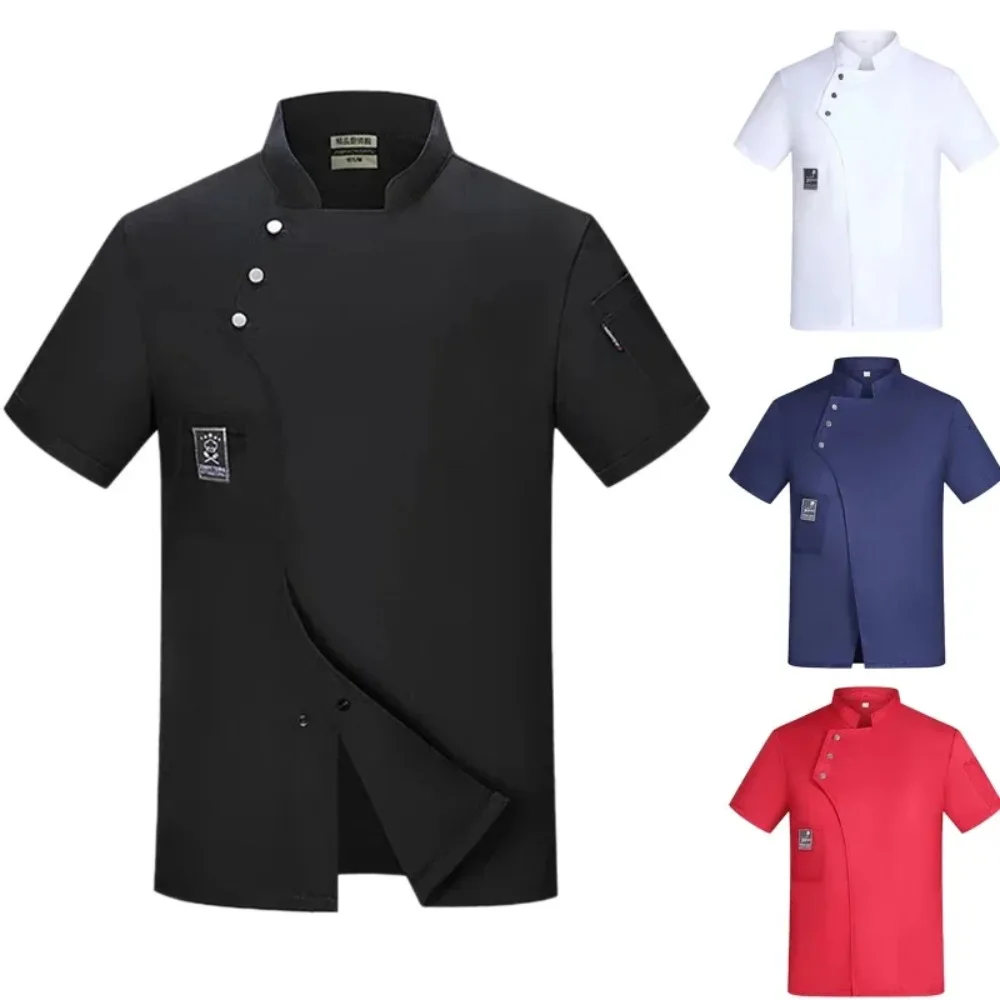 Chef Uniform Short-sleeved Hotel Catering Coffee Shop Canteen Kitchen Work Clothes Summer Baker Clothing