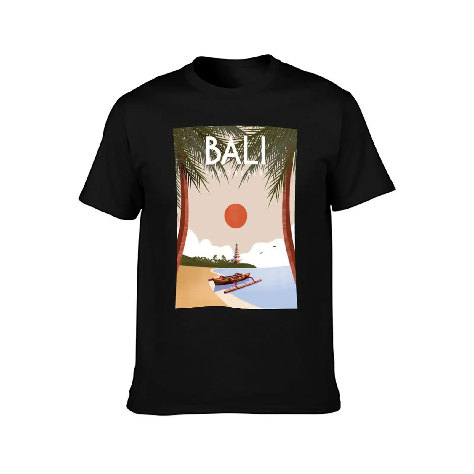 Bali Indonesia travel poster T-Shirt custom t shirt anime t shirts Funny t-shirt Men's t-shirts