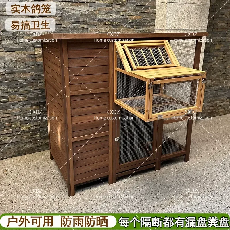 Outdoor Pigeon Cage Multi Layer Breeding Coop Rainproof Sun Protection Large Dove House for Carrier Meat Pigeons Raising