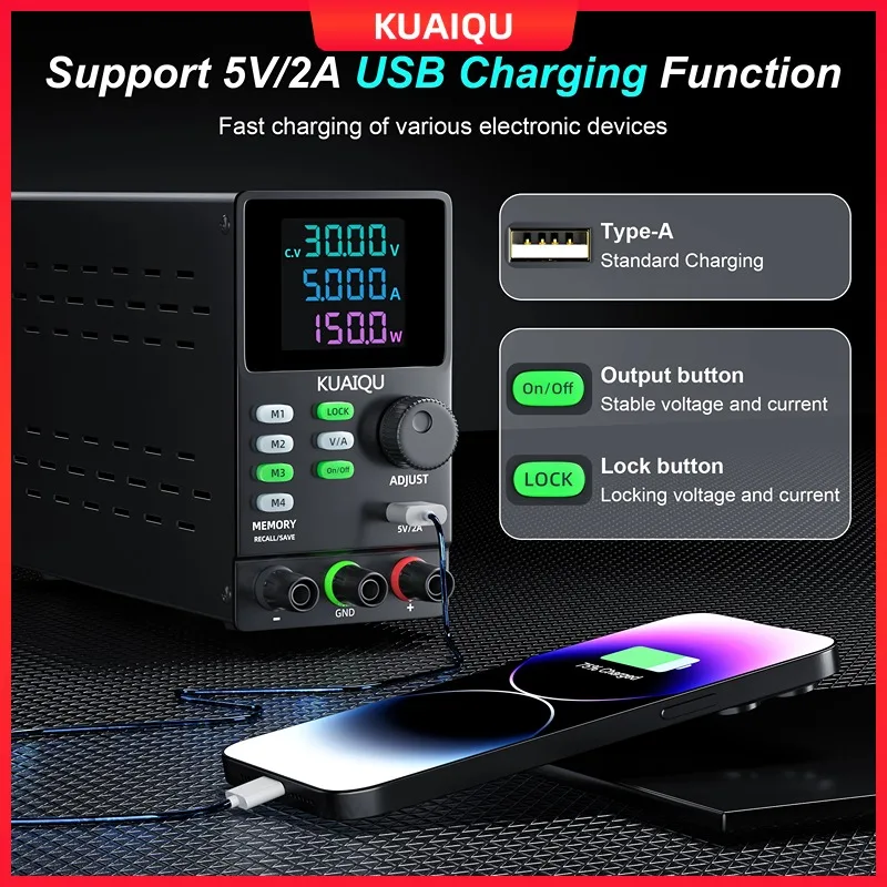 30V5A Power Supply unit 120V3A Adjustable Laboratory Power Supply   Bench Source for Electronic Load Test  Mobile Phone Repair