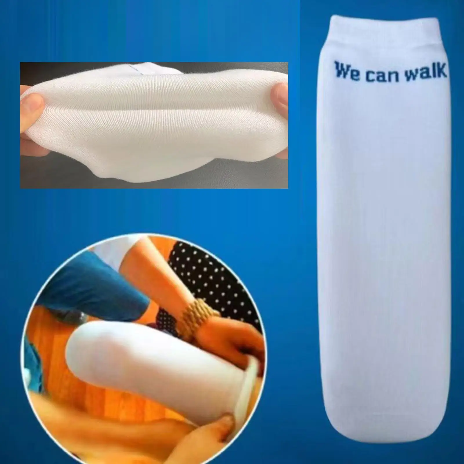 Prosthetic Limb Sock below Knee Elastic Protective Amputee Sock for Women,Amputees Socks Leg Arm Amputees Supplies Elastic