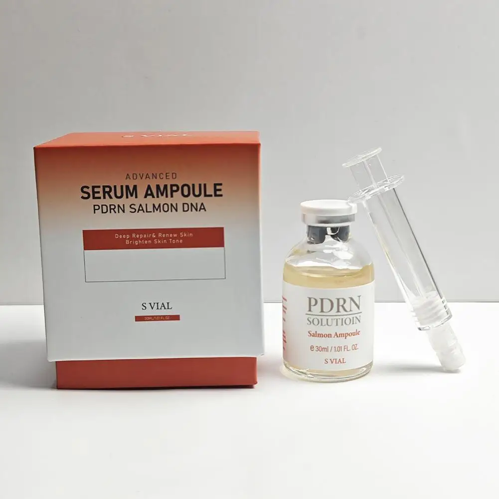 Ampolla de Suero Hidratante y Reparador con PDRN y ADN de Salmón, Mejora la Opacidad de la Piel, Reduce las Líneas Finas, Repara la Barrera Cutánea y el Enrojecimiento