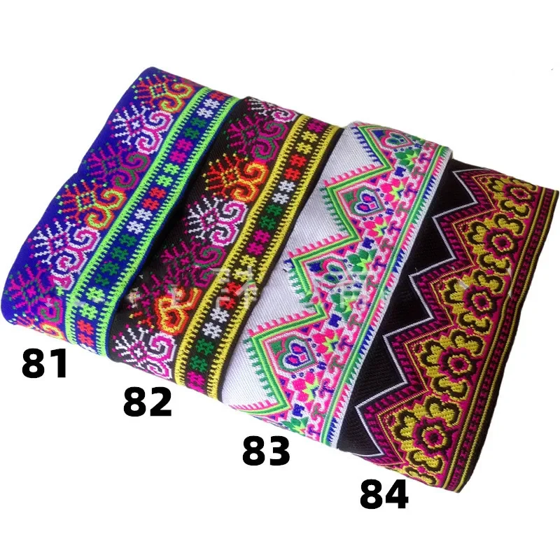 6.8m/roll Polyester Ethnic Style Jacquard DIY Apparel Sewing Supplies Webbing Lace Clothing Accessories
