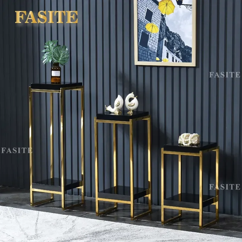 For Indoor Stainless Steel Flower Rack Floor to Ceiling Multi Layer Plant Stand Post Modern Simple High End Light Luxury