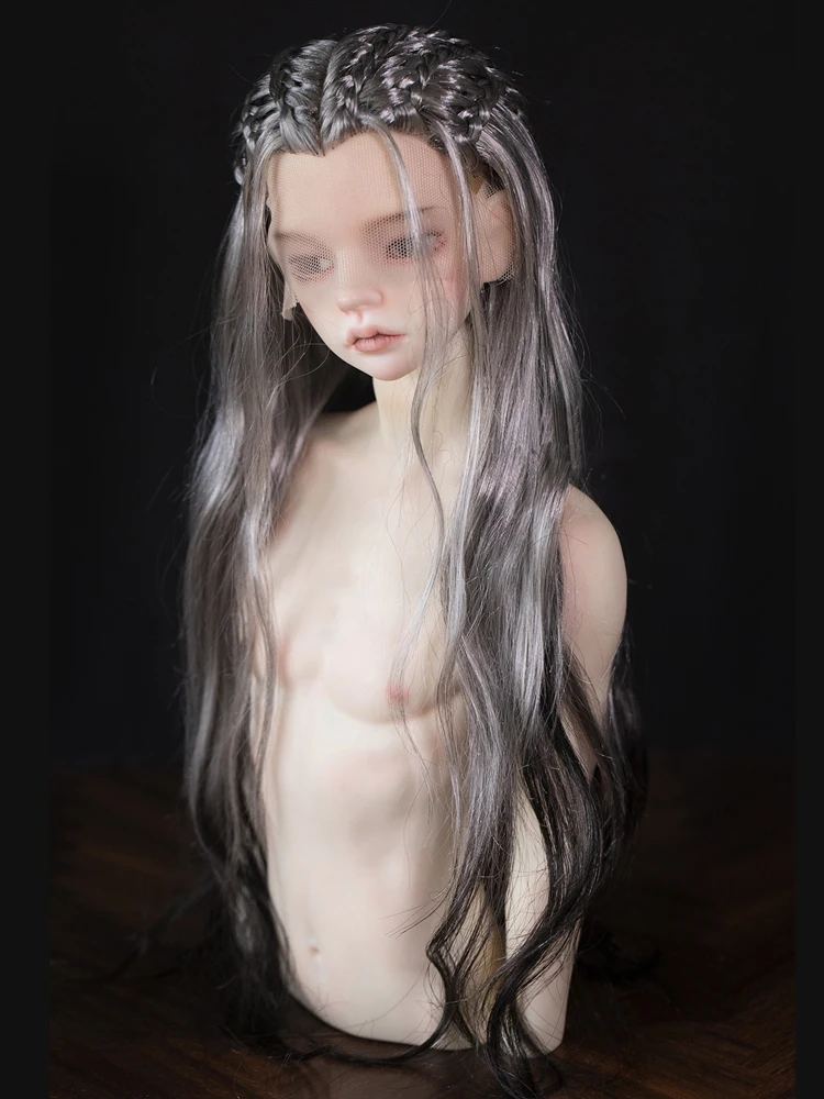 D09-P741 giocattolo fatto a mano per bambini 1/3 1/4 bambola zio parrucca bambola BJD/SD parrucca intrecciata per capelli all'uncinetto in seta ultra morbida 1 pz