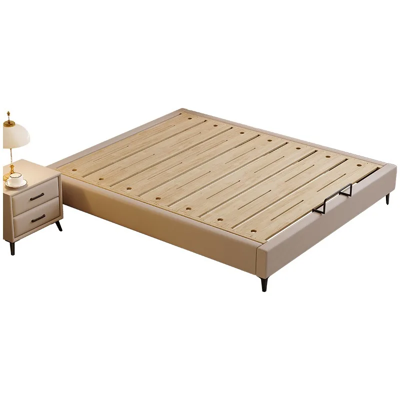 Tatami bedless bed Steel wood row skeleton storage bed Small apartment tatami storage bed