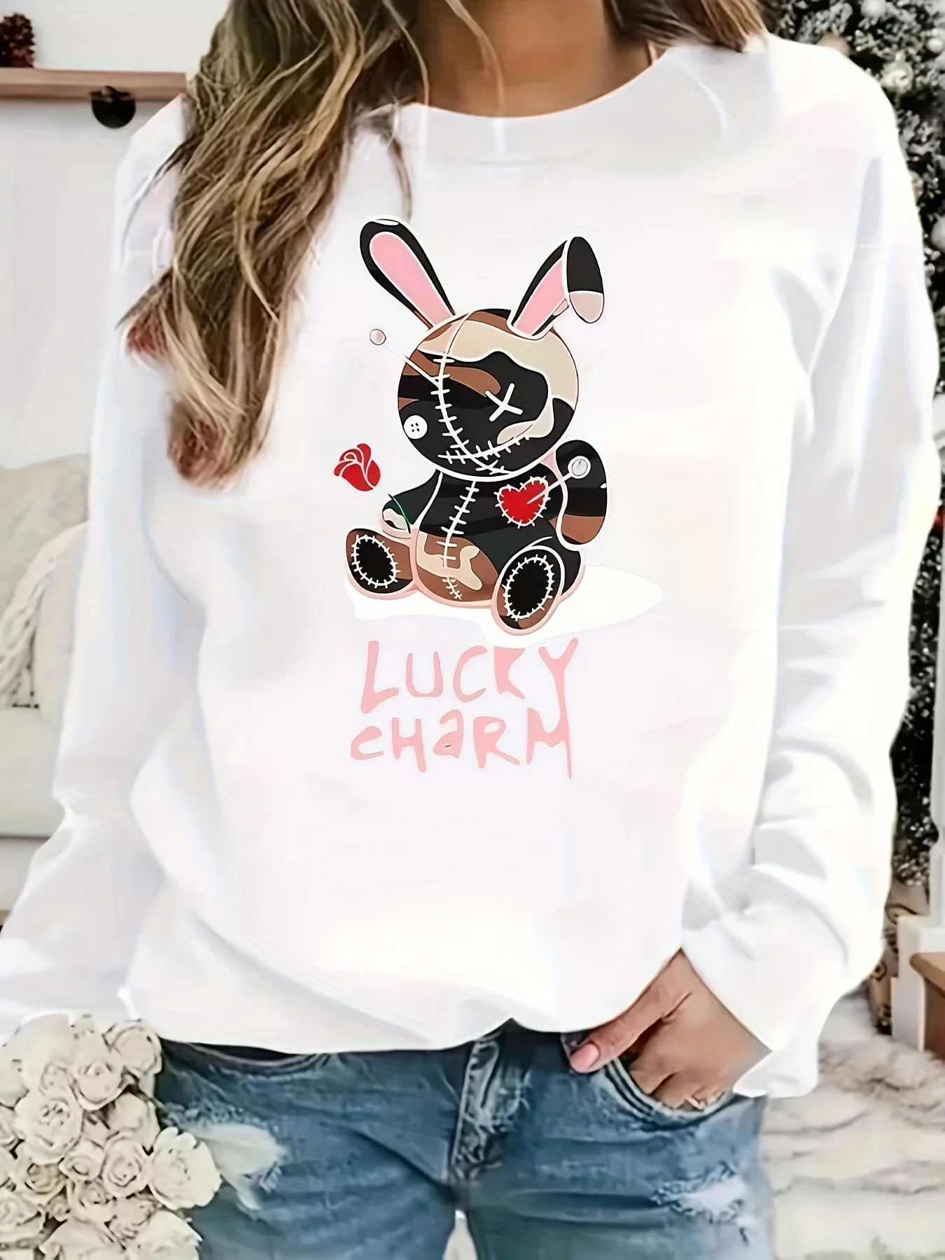 

Muppet Rabbit Graphic Printing Autumn and Winter Cotton Men's and Women's Sweatshirts Outdoor Sports Leisure Fashion Trend