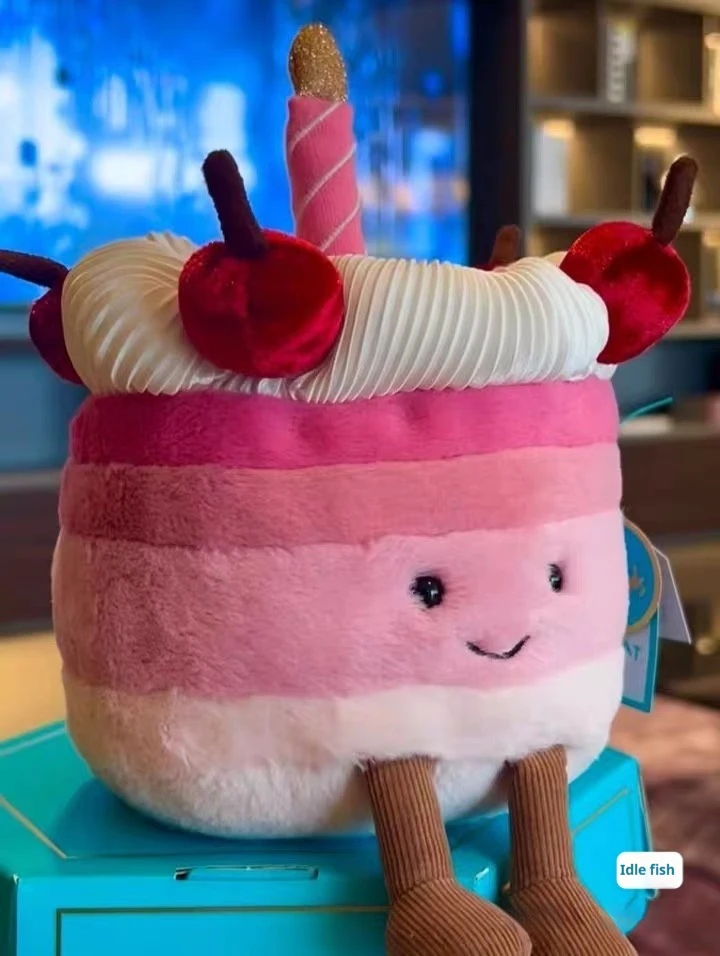 

Новинка, хит продаж, забавная желейная кошка, оранжевый Радужный торт, плюшевая игрушка, детская успокаивающая игрушка, украшение для дома, подарок на день рождения друга