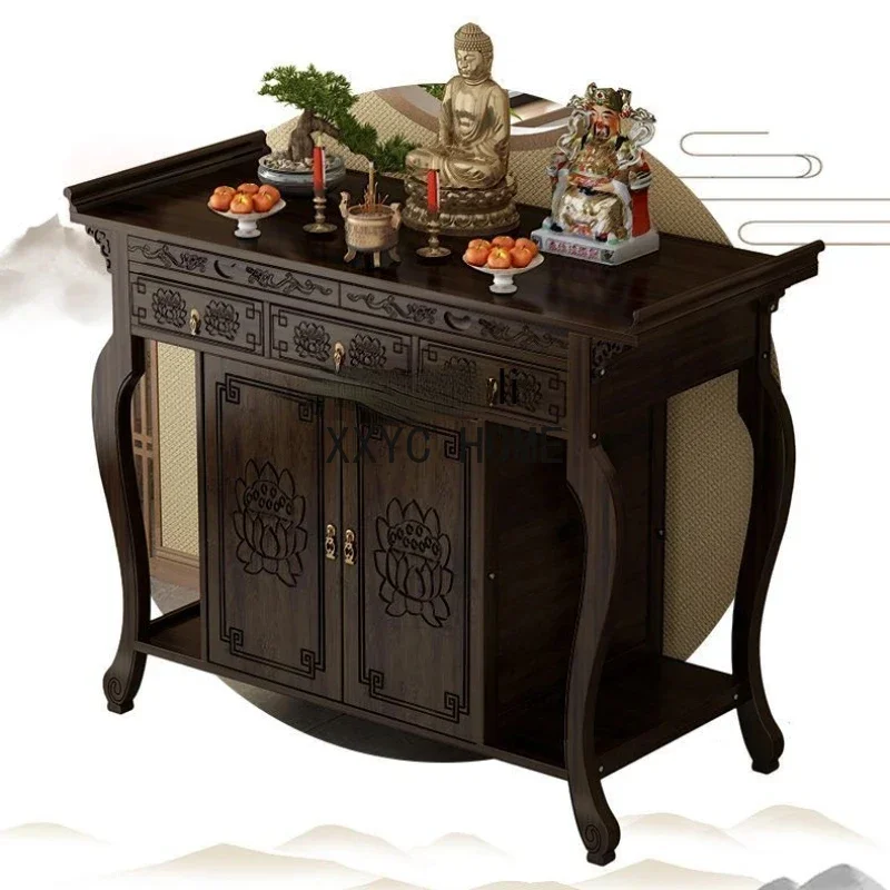 

Household Incense Burner Table Buddha Shrine God of Wealth Worship Table Guanyin Clothes Closet Rural Incense Tribute Table
