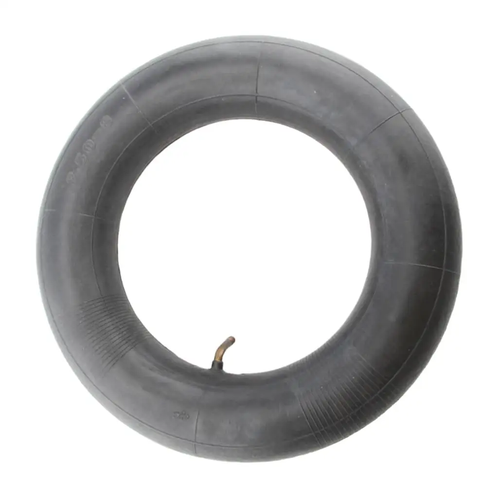 Flexible Rubber Tire Inner Tube 3.50-8 Easy Install Black Spare Tire Inner Tube Bent Valve Stem for Wagon & Garden Wheelbarrow
