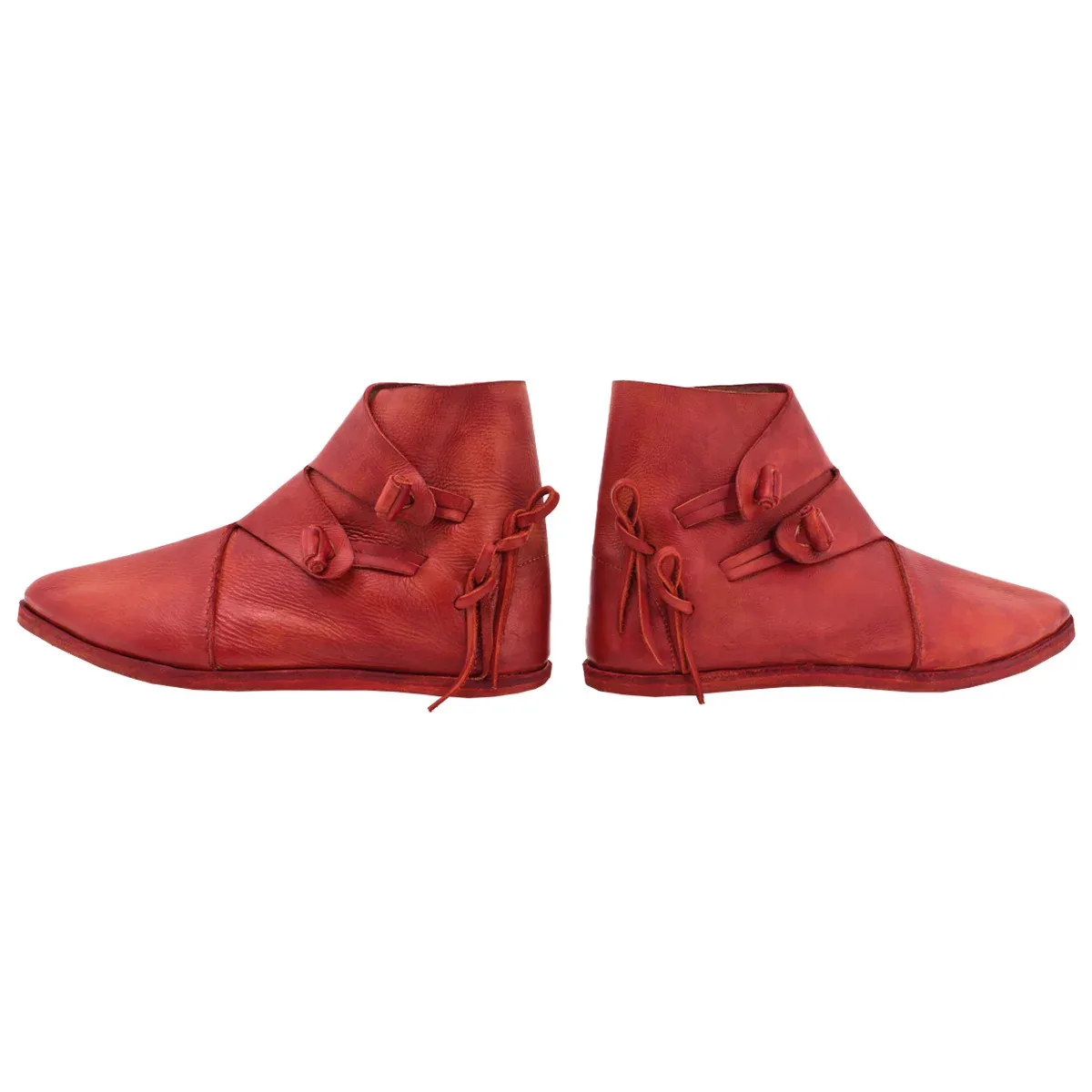 Mittelalterliche Retro-Königliche Herrenschuhe Renaissance Piraten Ritter Prinz Kurze Stiefel Halloween Cosplay Kostümparty PU-Leder Requisitenstiefel – Detail 8