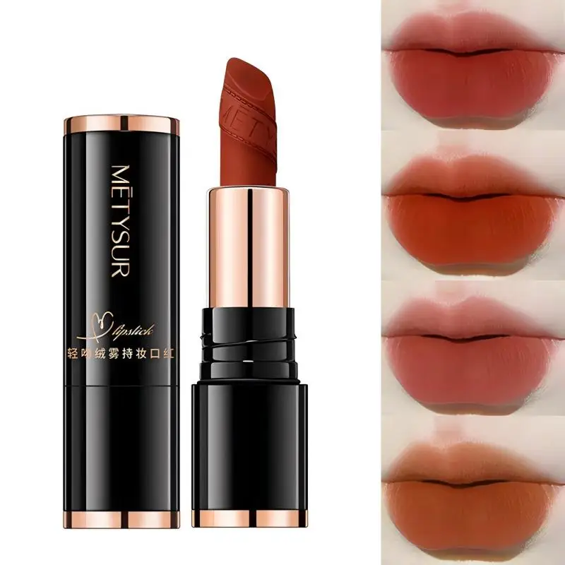 Metysur Velvet Matte Lipstick Long-Lasting Makeup Smooth Easy-to-Apply Lip Gloss for a Stylish Look