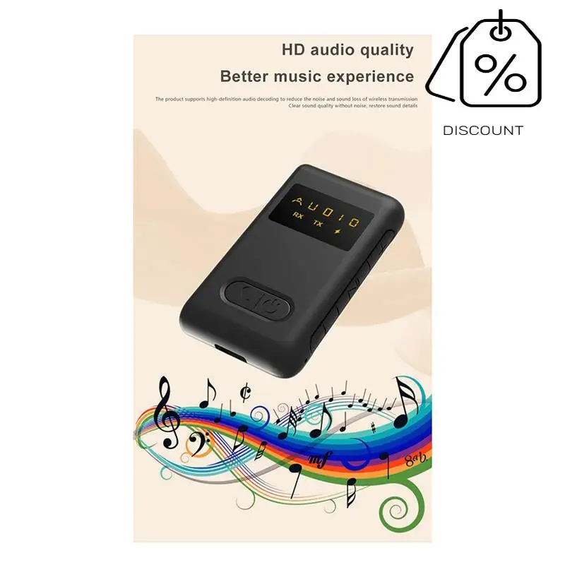 ABMF-2 In 1 Wireless Bluetooth Compatible 5.0 Receiver Transmitter Adapter 3.5Mm Jack For Car Music Audio Headphone Receiver Dur