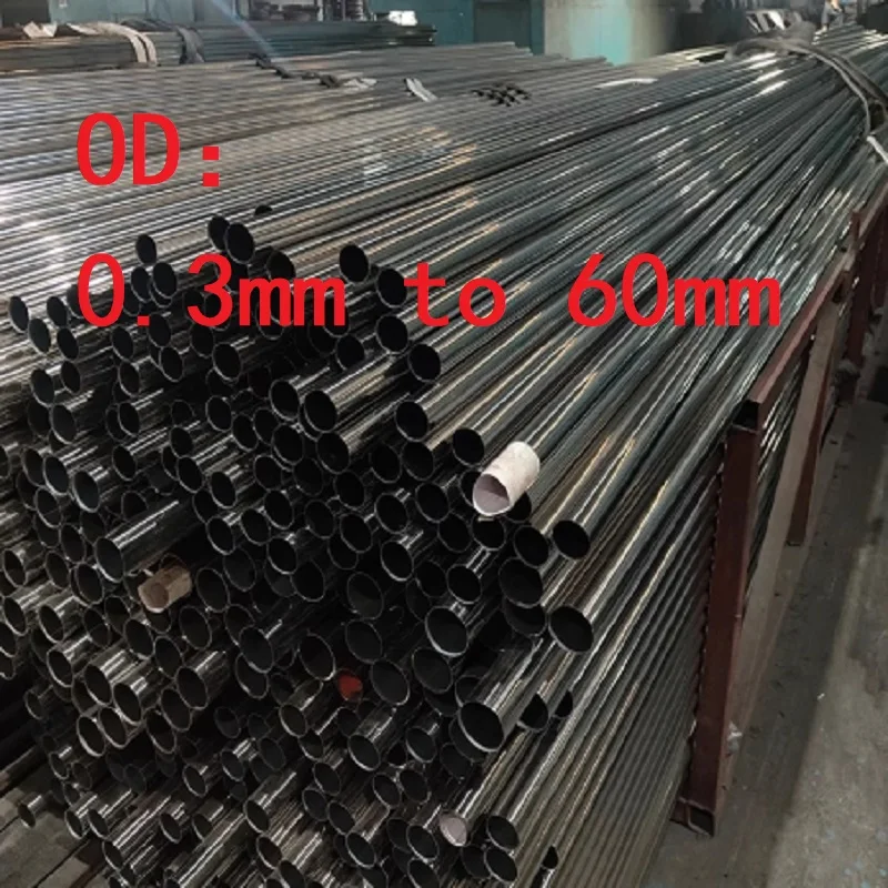 1PC 304 Stainless Steel Tube Metal Pipes OD 0.3-50 55 57 60mm Length 100mm 250mm 500mm Stainless Steel Pipe