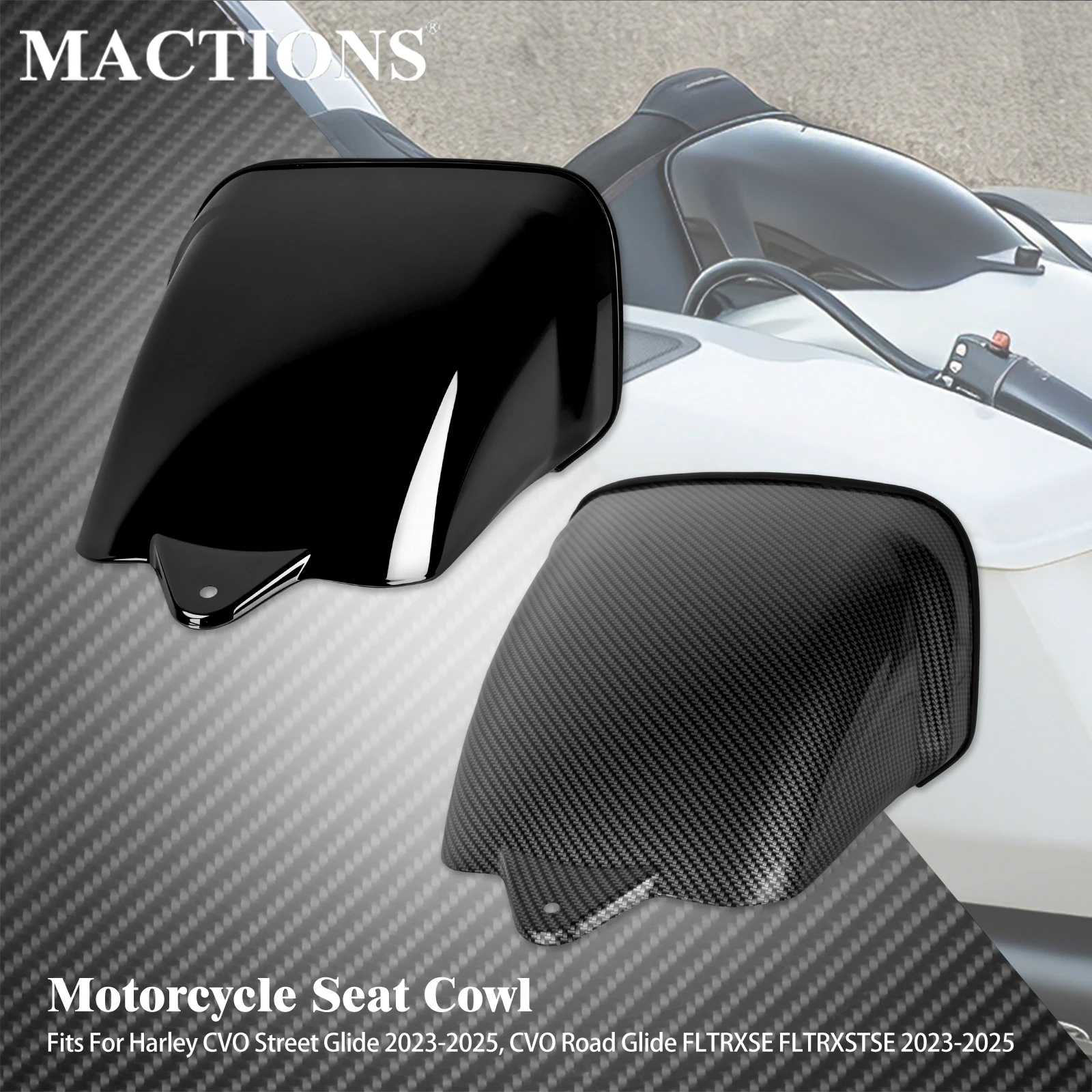 

Motorcycle Seat Back Cover Rear Passenger Cowl Fairing Seat Cowl For Harley Touring Road Street Glide 2024-Up 23-later FLHXSE