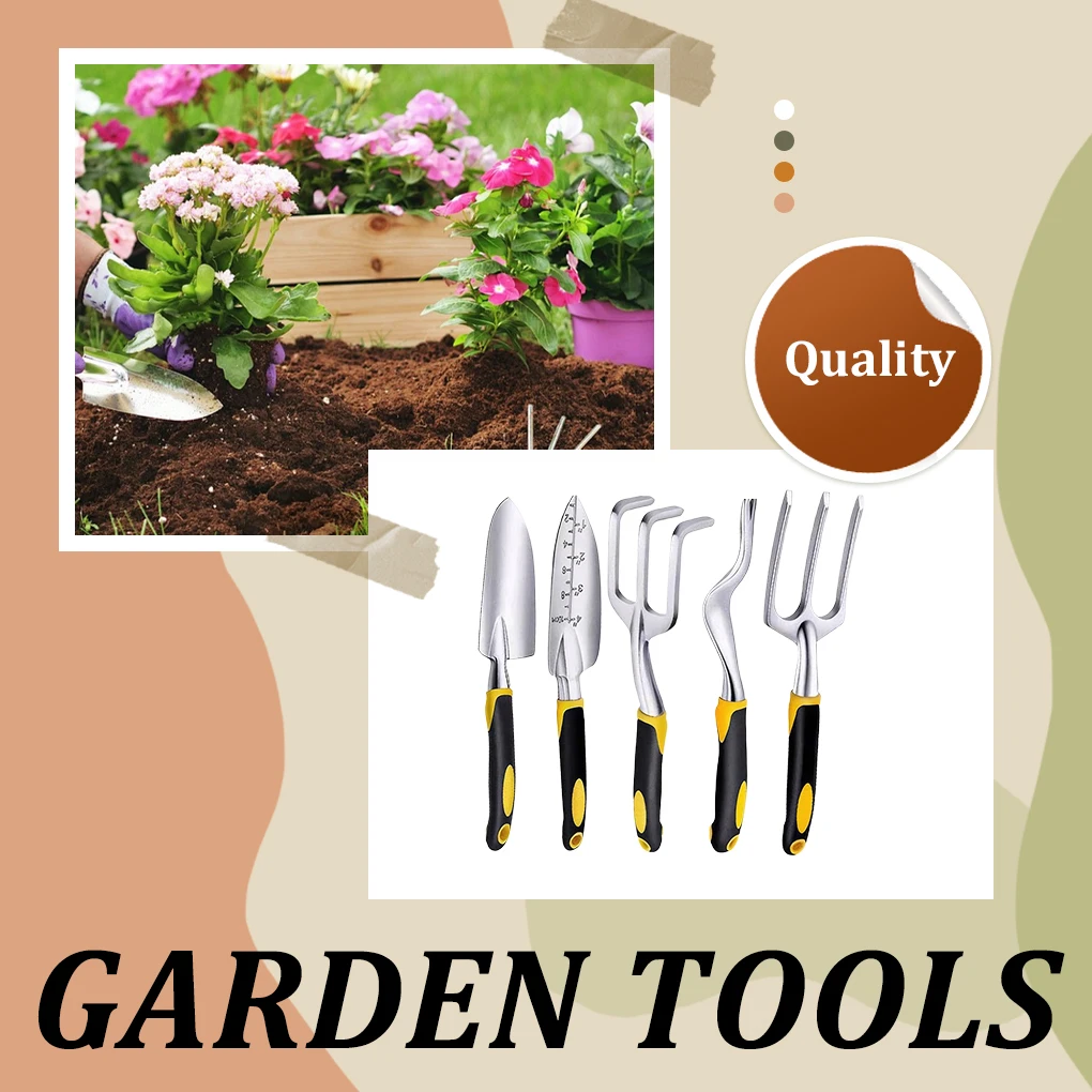 Heavy-duty Aluminum Alloy Hand Rake For Easy Garden Care 2. Handle Is Ergonomically Designed Which Green