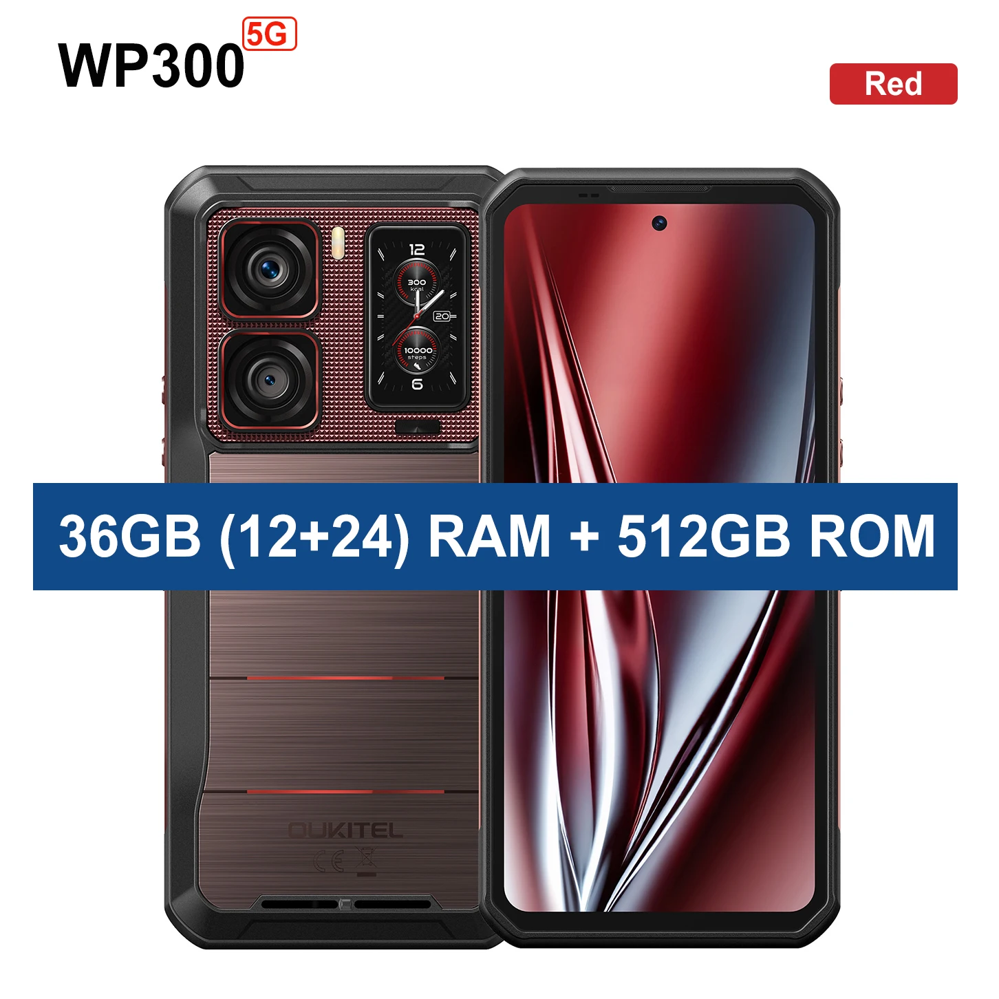 Oukitel WP300 5Gタフネススマホ 12GB+512GB 120W急速充電 Android15
