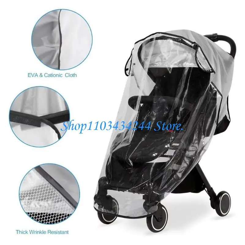 

G2TC PEVA Cart Rain Cover Dustproof and Windproof Strollers Rain Case Protector