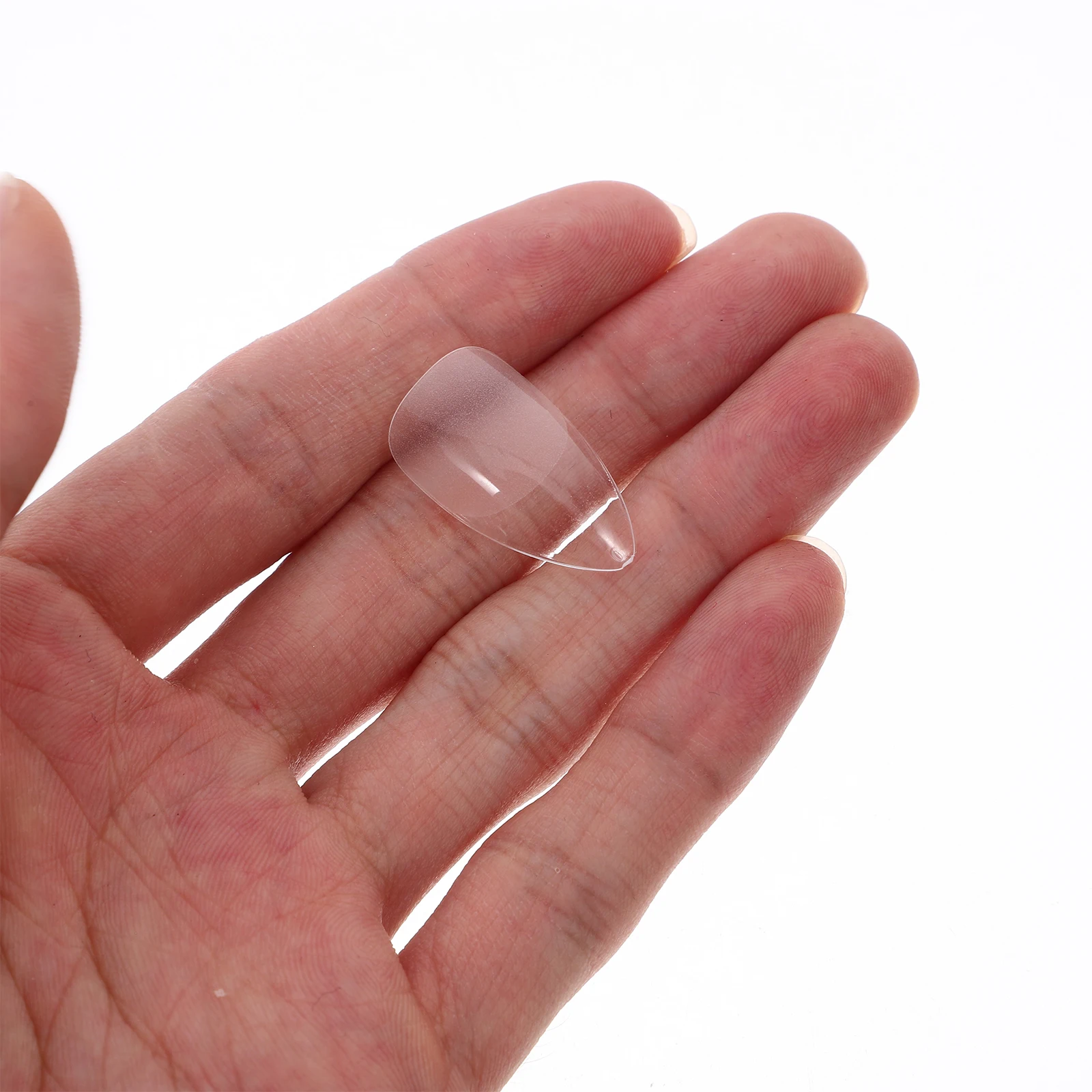 120 pièces faux ongles Transparent amande demi-mat ongles conseils couverture complète presse sur faux ongles faux ongles pour femmes manucure