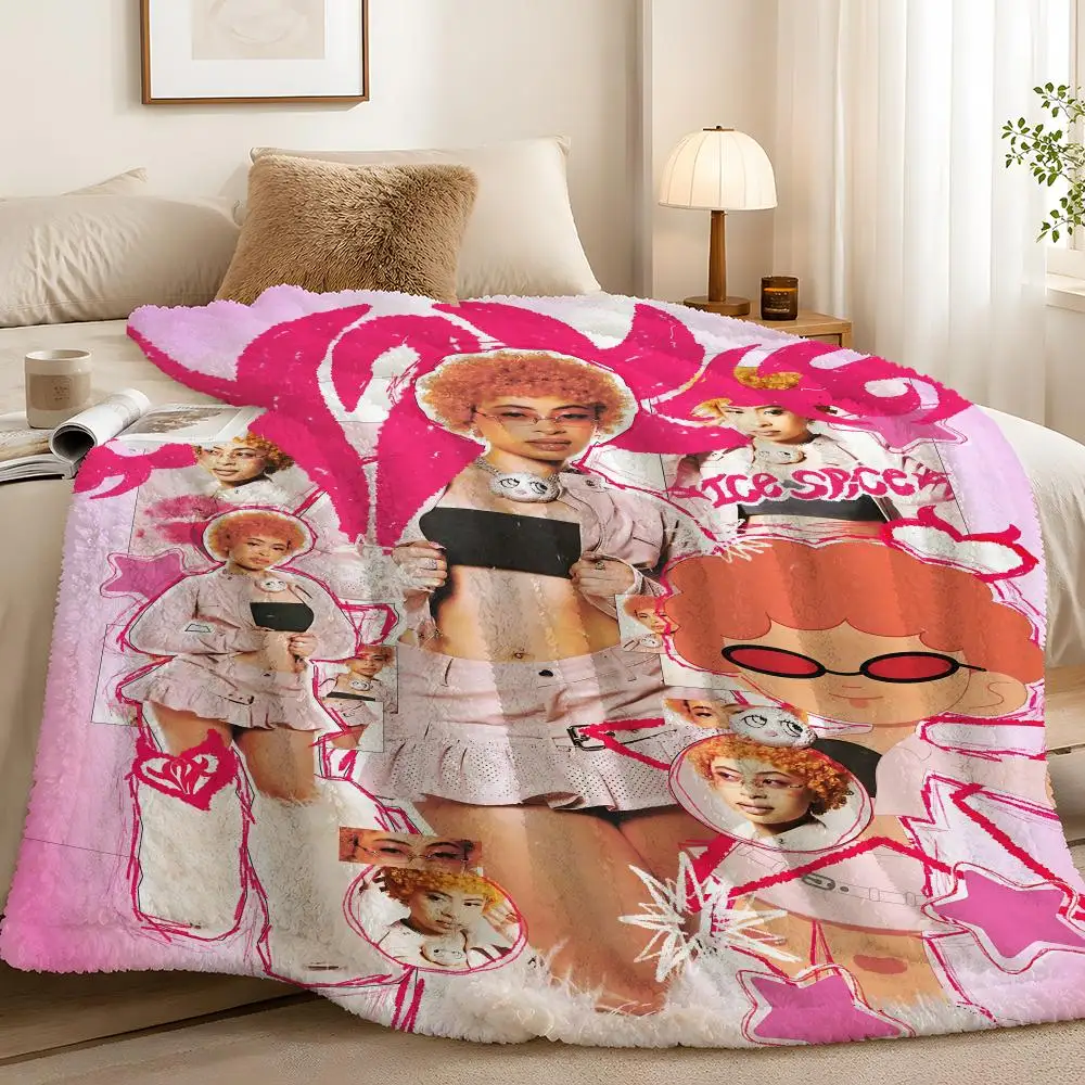 Rapper I-Ice Spice Light Warmth Creative Reading Corner Companion Aesthetic Patterned Guest Room Throw Throw