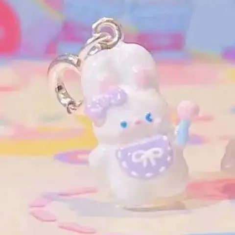 The Niche Design Amusement Park Can Open the Cute and Sweet Clavicle Chain Gift of the Bunny Pendant Love Necklace