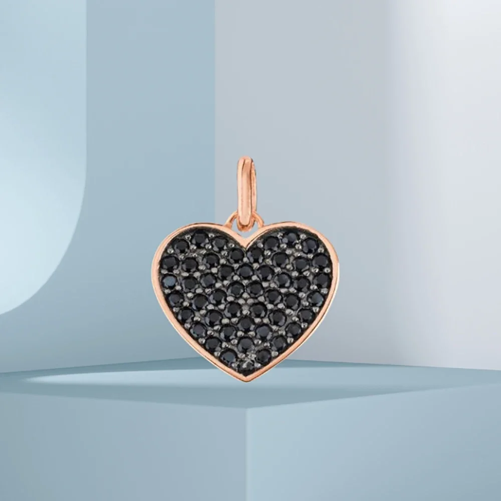 

Spanish Bear 100% s925 Women's Brilliant and Beautiful DIY Diamond Heart Pendant Necklace Decoration Jewelry Gift for Girlfriend