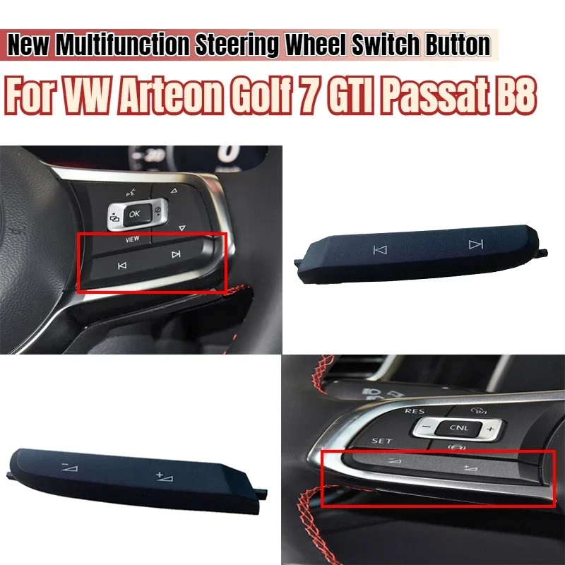 New For VW Arteon Golf 7 GTI Passat B8 CC Tiguan 2 T-Roc Touran R Line Multifunction Steering Wheel Switch Volume Control Button