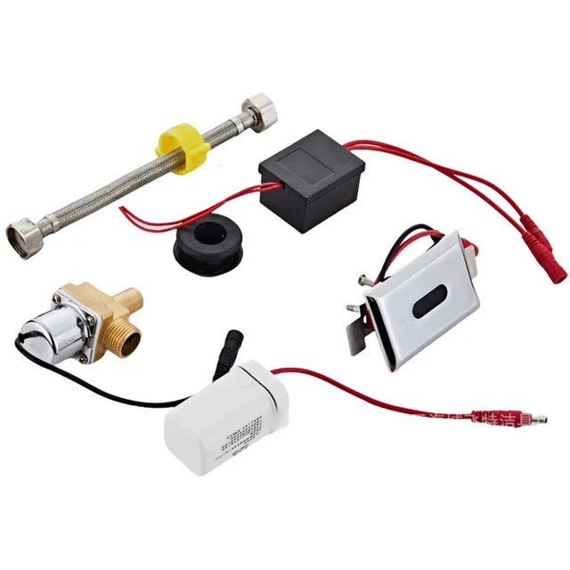 Électrovanne Automatic Infrared Urinal Flush Valve With Solenoid 6V DC Sensor Operated Adjustable Range 30-100cm Urinal Sensor Accessories Autres vannes — détail 3