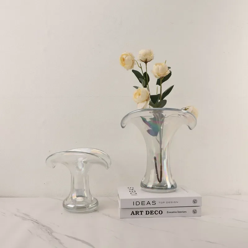 Modern simple glazed multicolored flower ornaments model room wine cabinet study living room entrance coffee table home