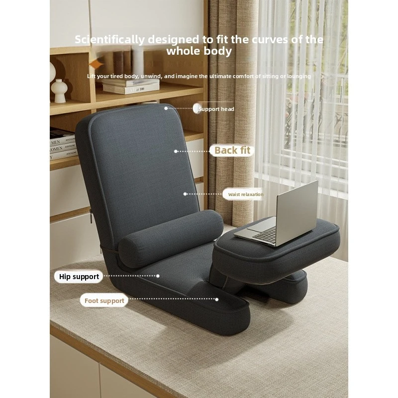 Multifunctional Lazy Sofa Tatami Ergonomic Folding Chair Bedroom Balcony Japanese Back Chair