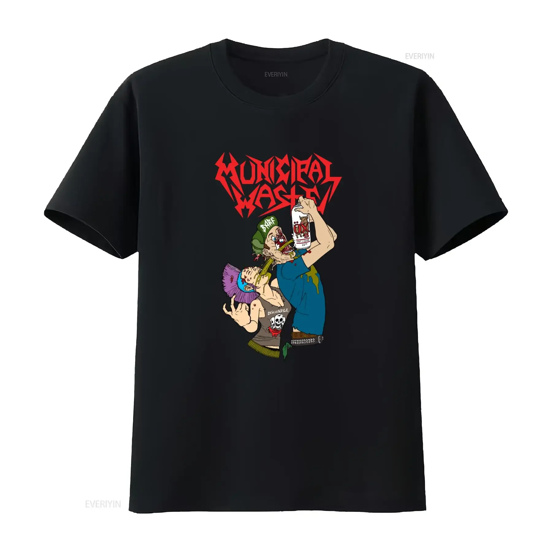 Municipal Waste Punk Rock Cotton T Shirt Sizes S 234XL MY23 vintage Washed Comfortable homme Casual fashion Soft Versatile