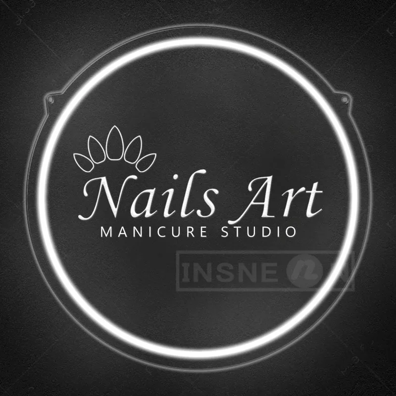 Customizable USB-Powered Nail Art Neon Sign Switch Control Battery-Free Multipurpose Decor for Gifts Salons Stores Clubs Design