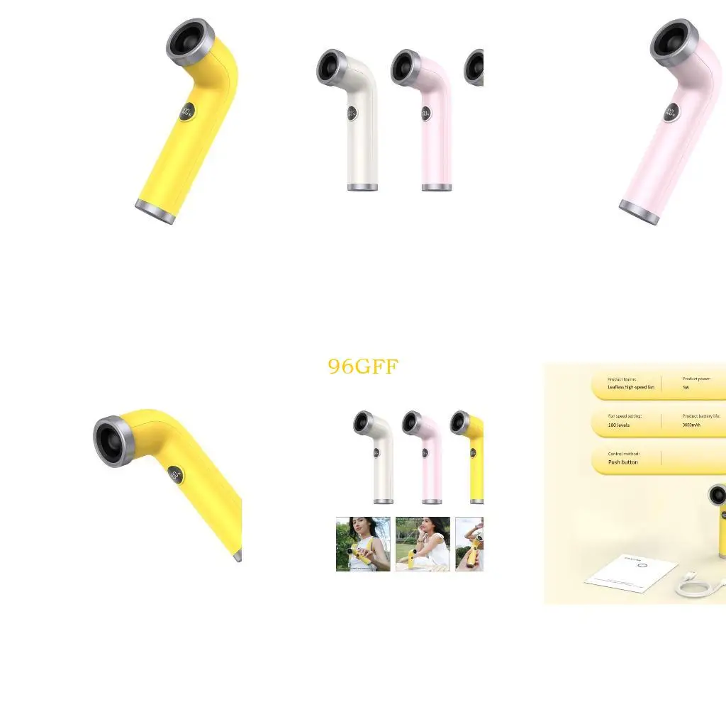 

96GF 100 -скоростный портативный вентилятор с цифровым дисплеем без лепьевых турбин