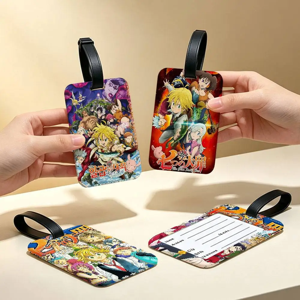 Action-adventure game S-Seven Deadly Sins PVC Anti lost Luggage Identifier Tag Removable Information Card Holder Travel Baggage