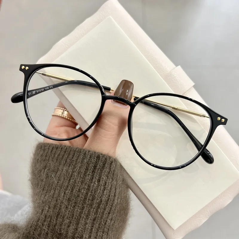 

Fashion Clear Lens Anti-Blue Light Reading Glasses Men Women Portable Presbyopia Eyeglasses New Round Frame Hyperopia Eyewear