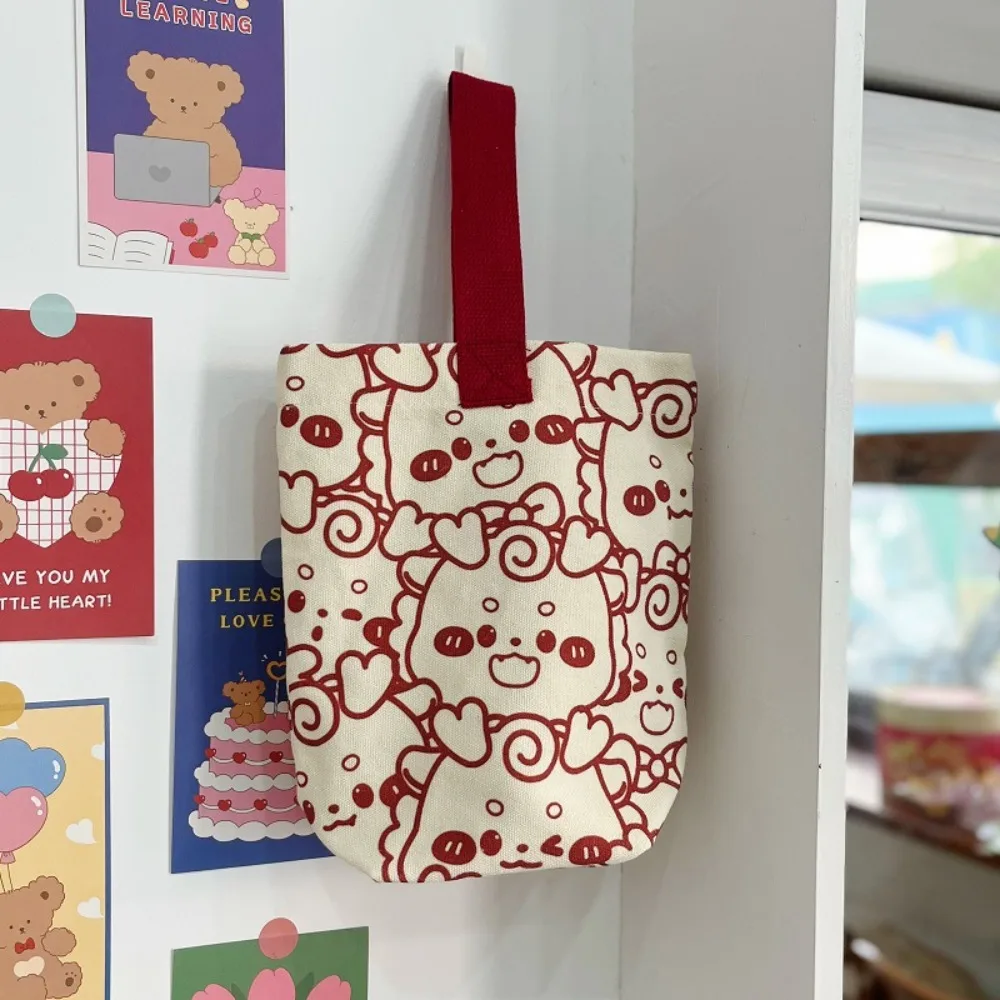 Chinesische lose Segeltuch tasche neu mit Griff Cartoon Handtasche große Kapazität Geschenkt üte einkaufen