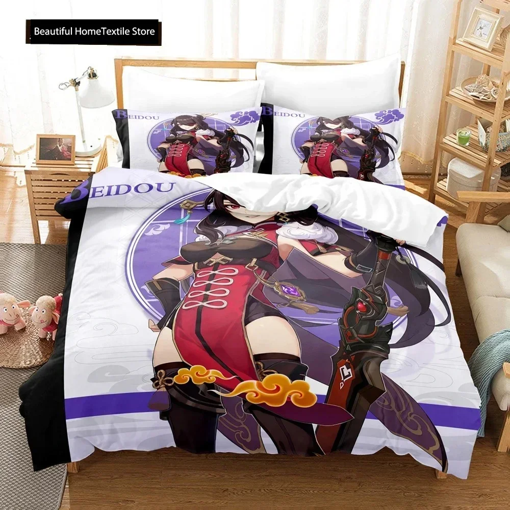 Anime Touhou Project Remilia Scarlet Flandre 3D NEW Duvet Cover Pillowcase Bedding Set Adult Girl Bedroom Single Double Large