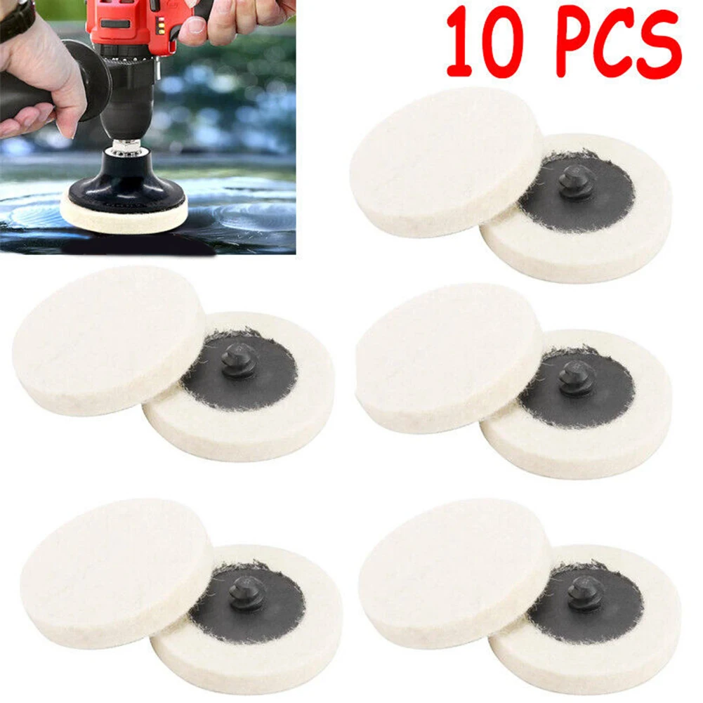 Brand New High Quality 10pcs/set Polishing Pad Quick Change Disc Sanding Disc Wool Buffing 2 Inch Drill Roll Lock