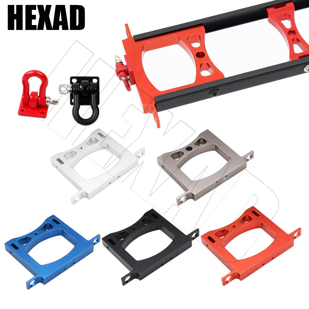 For WPL B14 B24 B16 FY004 1/16 RC Car Truck Upgrade Spare Parts Metal Rear Bumper Girder Fixing Bracket Kit with Rescue Hook