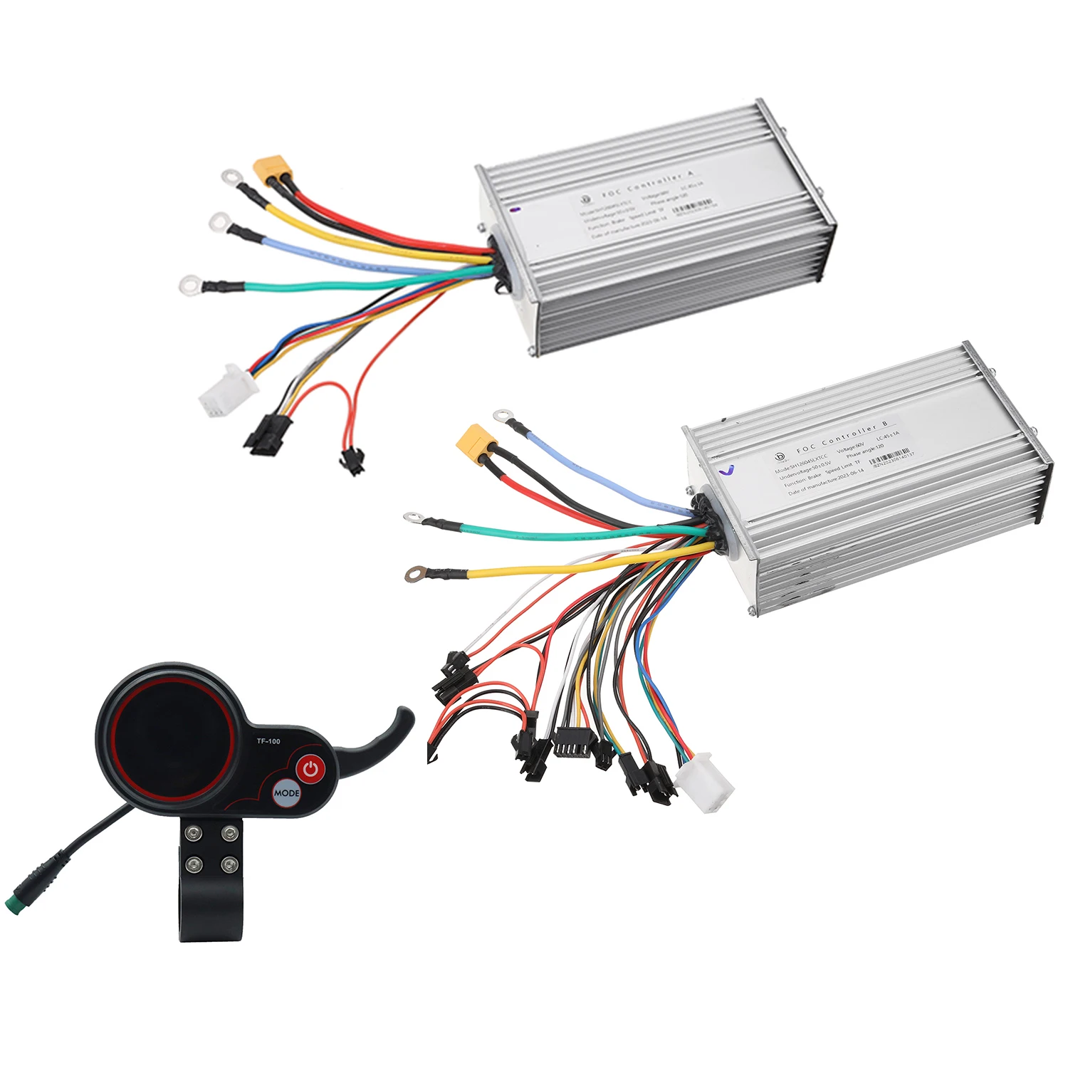 

60V 45A FOC Sine Wave Electric Scooter Controllers With Display TF-100 5 Pin Display For LAOTIE TI30 ES19 ANGWATT T1 ZERO