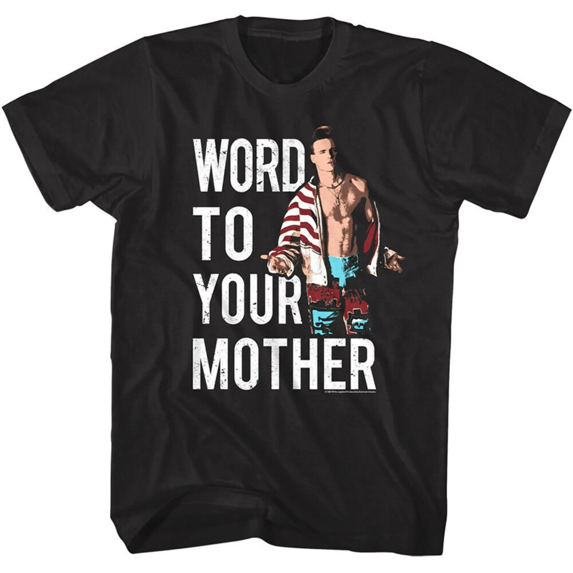 

Vanilla Ice Men's Tshirt Word to Your Mother Word Poser Black Graphic Tee Rapper HipHop Pop Concert Merch Rap Shirt Gift For Him