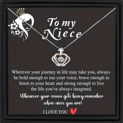 Girls Teen Charm Crown Pendant Necklace For Gift To Niece Jewelry Accessories  Jewelry Holiday Birthday Party Graduation Gift