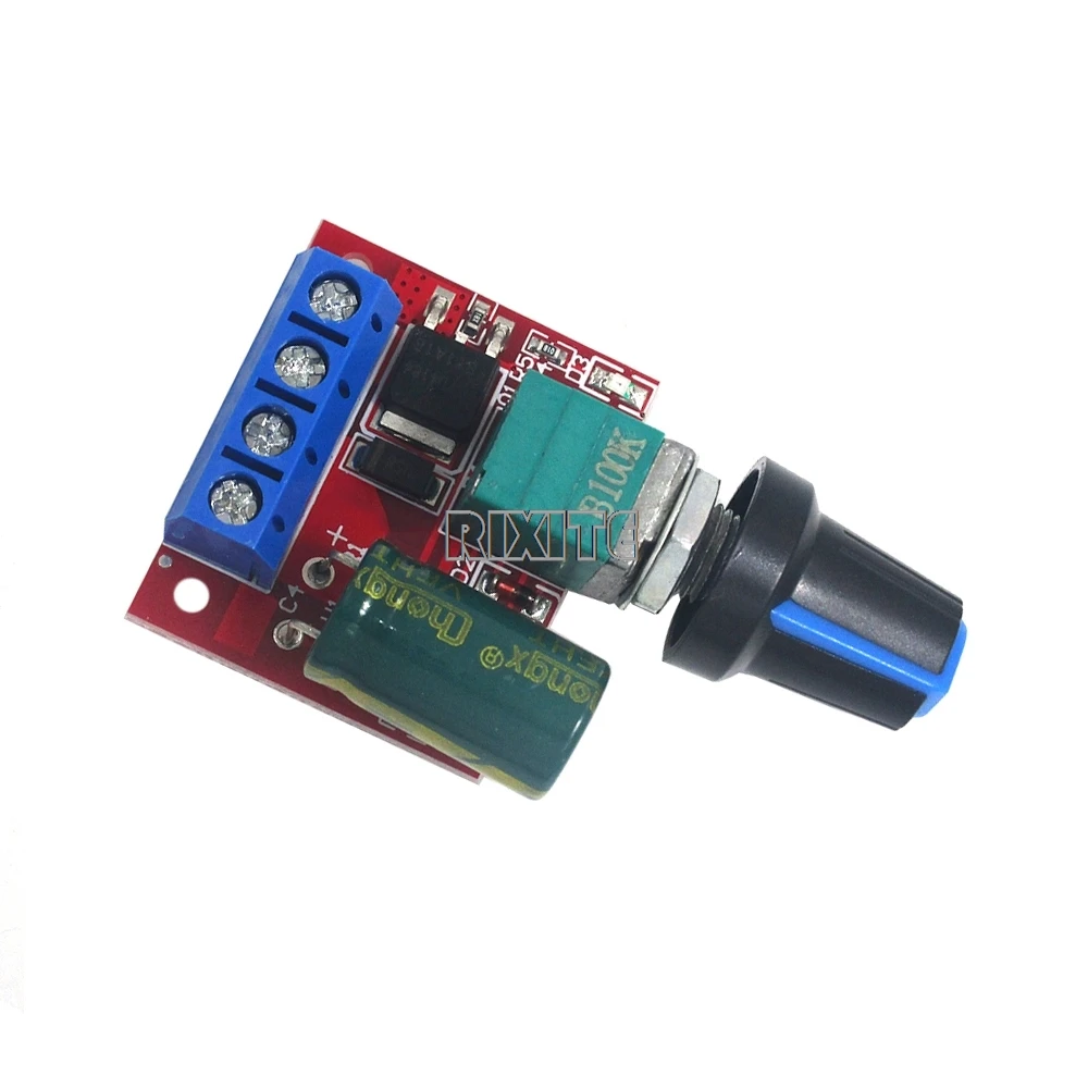 Módulo Controlador de Velocidade do Motor Regulador de Velocidade Ajustável, Interruptor Regulador de Controle, PWM, DC 12V, 4.5V-35V, 5A, 90W, 24V, 1 Pc, 5Pcs