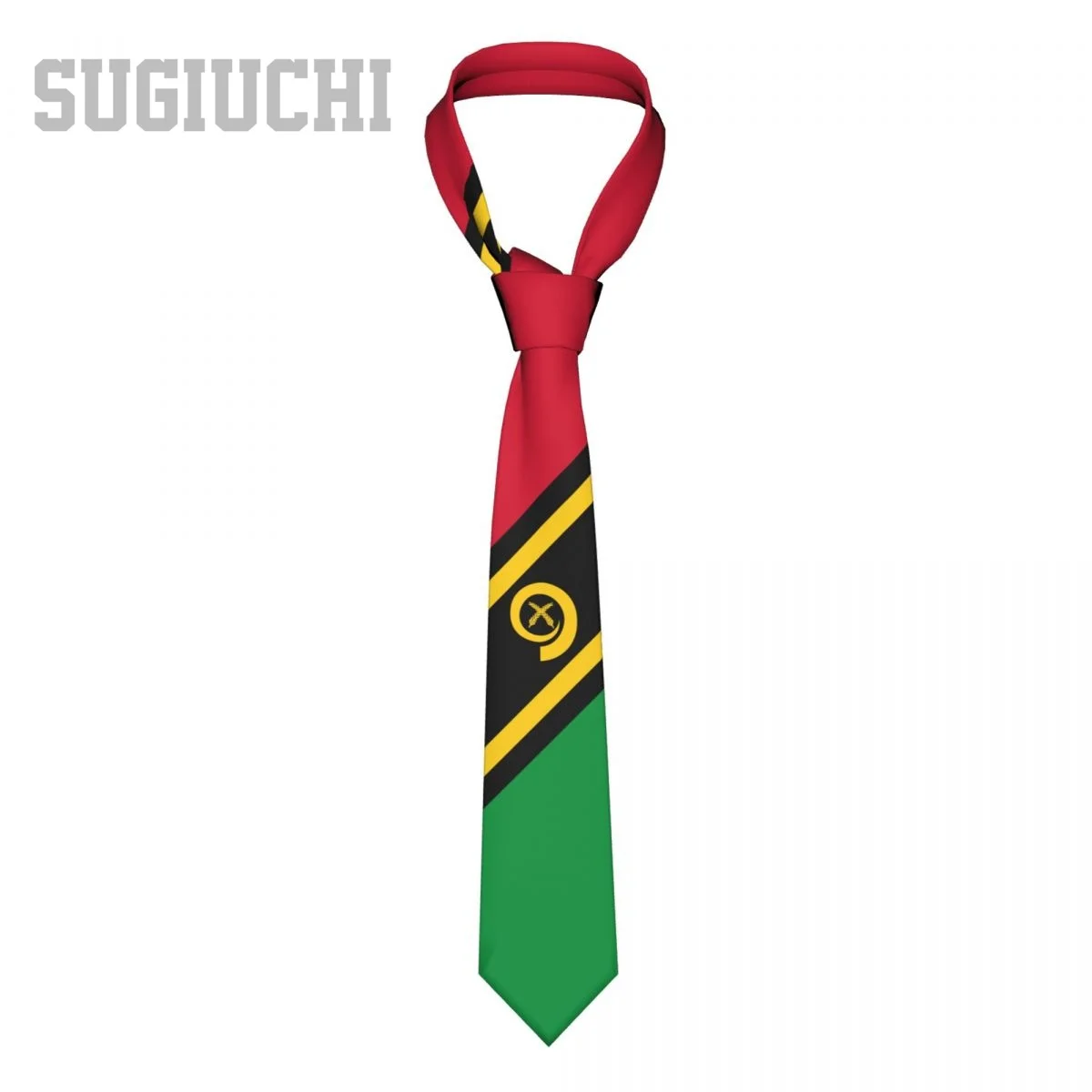 

Vanuatu Flag Emblem Men Women Neck Ties Casual Plaid Tie Suits Slim Wedding Party Business Necktie Gravatas