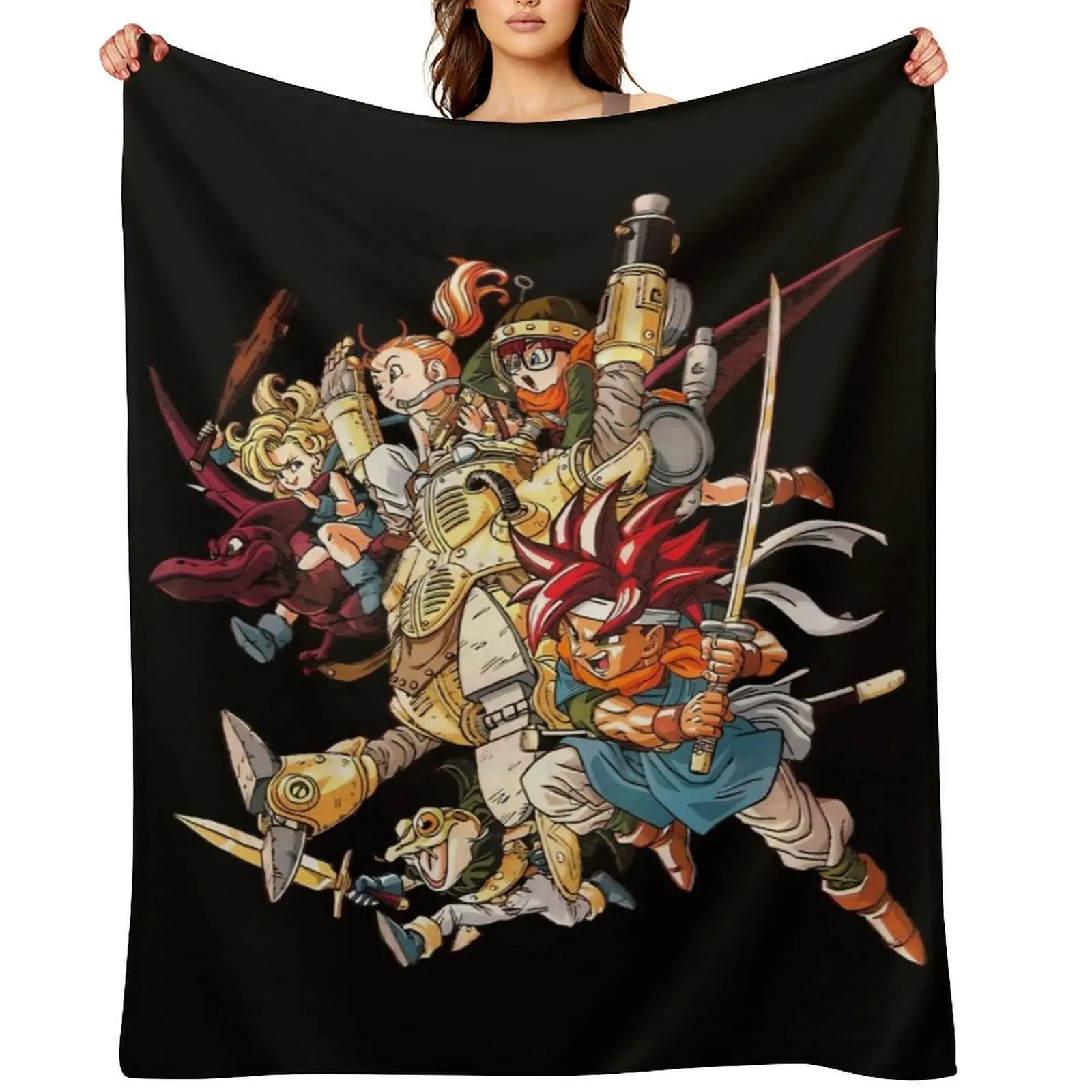 

Chrono Trigger Heroes Throw Blanket anime For Decorative Sofa Soft Plush Plaid for babies Blankets